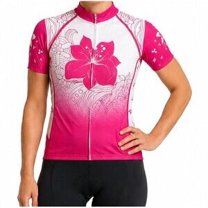Canari Y2K Cycling Jersey Womens Medium Short Sleeve Made In USA Fuchsia Pink